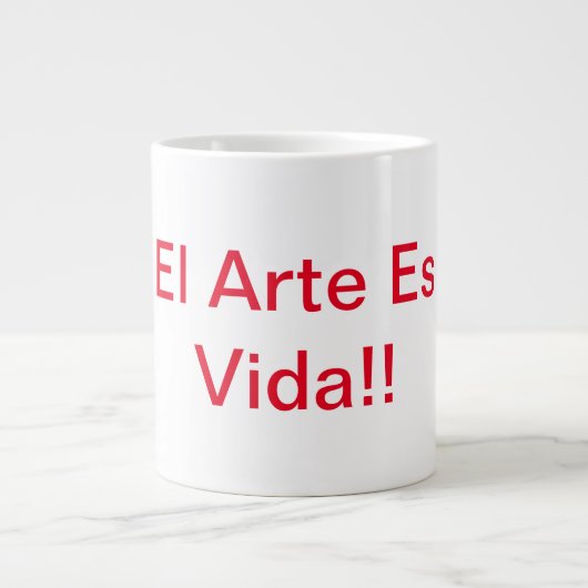 Art Is Life Specialty Mug ジャンボコーヒーマグカップ (正面)