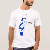 Art Israel Map of Israel With Shofar Tシャツ (正面)