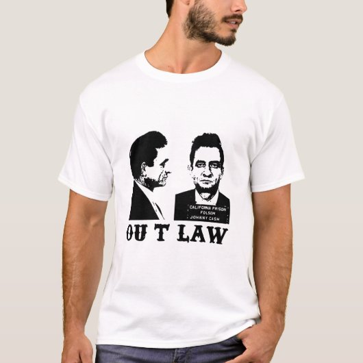 Art Johnny Cash Out Law Gift Men Essential Tシャツ (正面)