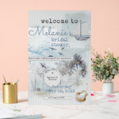 Art Journal Coastal Collage Bridal Shower アクリルサイン (ウェディング)