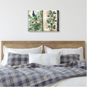 Art Journal Pages：緑の植物学 キャンバスプリント (インサイチュ (寝室))