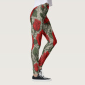 ART Legging Rosas Vermelhas sobre Renda Branca レギンス (右)