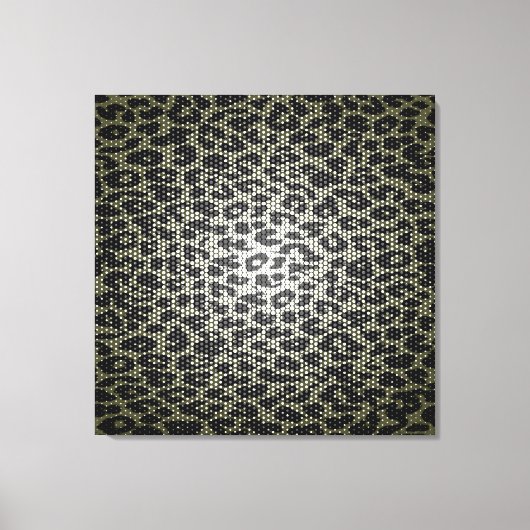 Art leopard fur抽象芸術テクスチャ キャンバスプリント (正面)