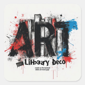 Art Library Deco Sticker Pack：アートの物語 スクエアシール
