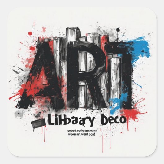 Art Library Deco Sticker Pack：アートの物語 スクエアシール (正面)