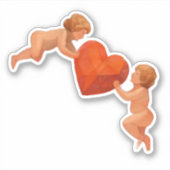 Art Lover Expressionist Cupid Valentine Sticker シール (正面)
