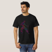 Art martial Kung Fu Nuage de Mots Texte Forme Tシャツ (正面フル)