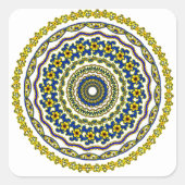 art meditation mandala zen スクエアシール (正面)