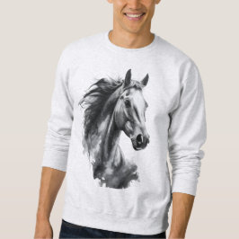 Art Men’s TShirt Bold Black & White Animal Graphic スウェットシャツ