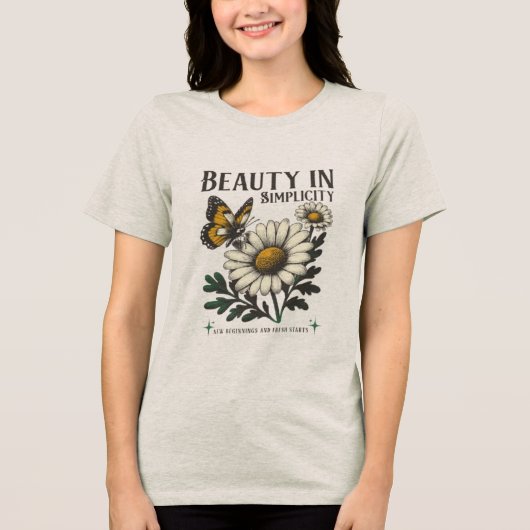art nature beauty in simplicity トライブレンドTシャツ (正面)