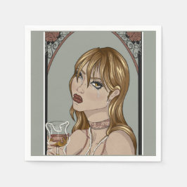 Art nouveau スタンダードカクテルナプキン