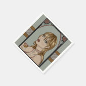 Art nouveau スタンダードカクテルナプキン (角)