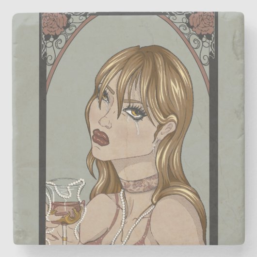 Art Nouveau ストーンコースター (正面)