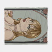 Art Nouveau フリースブランケット (正面(横))