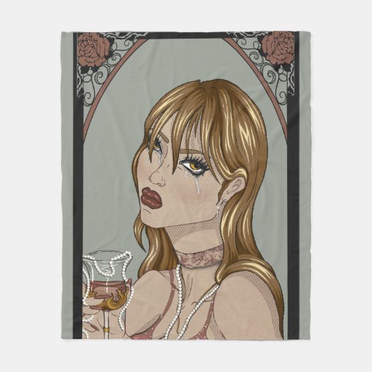 Art Nouveau フリースブランケット (正面)