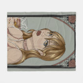 Art Nouveau フリースブランケット (正面(横))