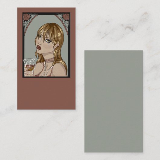 Art nouveau 名刺 (正面/裏面)