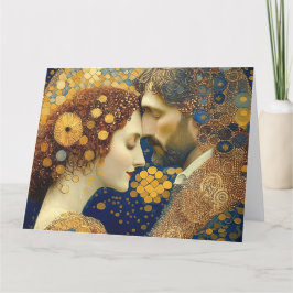 Art Nouveau A Couple In Love  サンキューカード