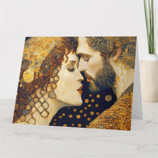 Art Nouveau A Couple In Love サンキューカード