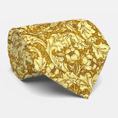 Art Nouveau Acanthus Leaves & Flowers, Mustard Gol ネクタイ (ロール)