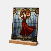 Art Nouveau Acrylic Stained Glass Wall Art  アクリルサイン (傾斜)