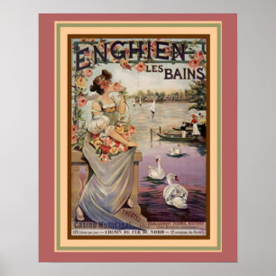Art Nouveau Ad "Enghien Les Bains" 16 x 20 Poster ポスター