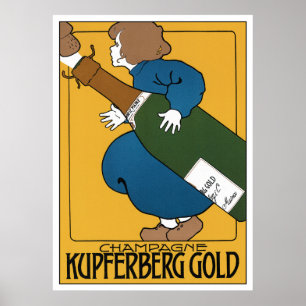 Art Nouveau Advertising Poster Print: Champagne ポスター
