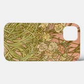 Art Nouveau Alfonse Mucha Floral carnation flowers Case-Mate iPhoneケース (裏面 (横))