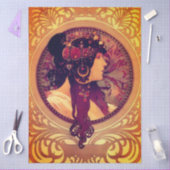 Art nouveau Alphonse Mucha Donna elegant woman 薄葉紙 (クラフト)