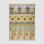 Art nouveau alphonse mucha fuschia sunflower flora 薄葉紙 (正面)