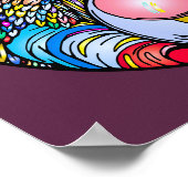 Art Nouveau Angel On Stained Glass ポスター (角)