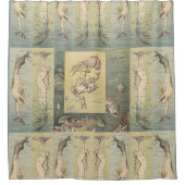 Art Nouveau Atlantis Mermaids #60 シャワーカーテン (正面)