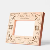 Art Nouveau Baby's First Christmas Custom レーザー彫刻フレーム (左)
