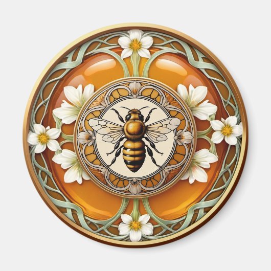 Art Nouveau Bee マグネット (正面)