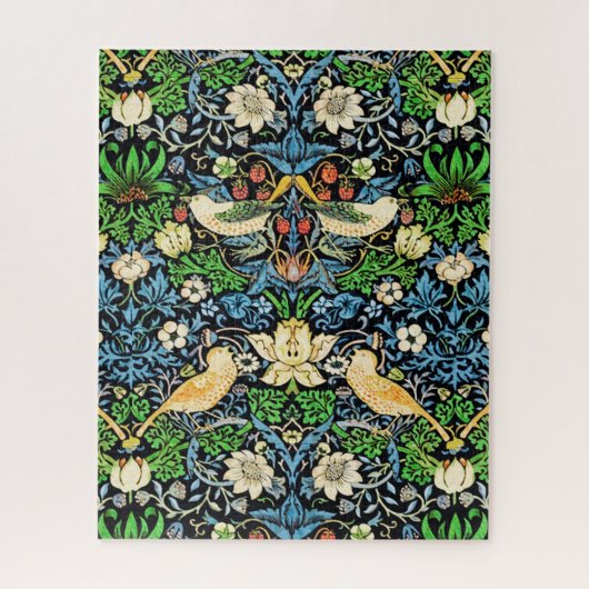 Art Nouveau Bird and Flower Tapestry Pattern ジグソーパズル (縦)