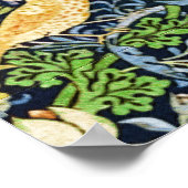 Art Nouveau Bird and Flower Tapestry Pattern ポスター (角)
