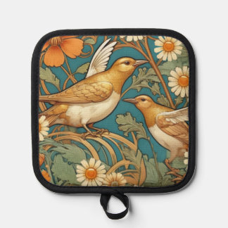 Art Nouveau Birds and Flowers Pot Holder 鍋敷き