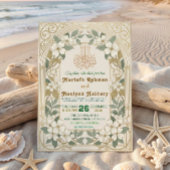 Art Nouveau Bismillah Calligraphy Vintage Garden 招待状