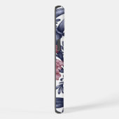 Art Nouveau Blue Pink iPhone 15 Pro Max Case iPhoneケース (右側面)