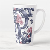 Art Nouveau Blue Pink Latte Mug カフェラテマグ (右)