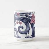 Art Nouveau Blue Pink Mug コーヒーマグカップ (中央)