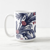 Art Nouveau Blue Pink Mug コーヒーマグカップ (左)