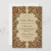 Art Nouveau Botanical Baby Shower 招待状 (正面)