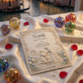 Art Nouveau Botanical Vine Proposal Wedding 招待状