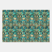 Art Nouveau Botanical Wrapping Paper Sheets Set ラッピングペーパーシート (正面2)