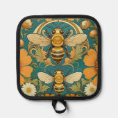 Art Nouveau Bumble Bee Pot Holder 鍋敷き (正面)