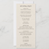 Art Nouveau Burgundy Pink Floral Wedding Program (裏面)