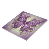 Art Nouveau Butterfly Pat#3 Wisteria ID1222 タイル (側面)