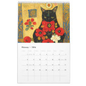 Art Nouveau Cats – 2026 Calendar   カレンダー (2月 2026)