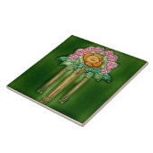 Art Nouveau Ceramic Fireplace Wall tile タイル (側面)